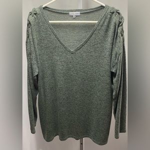 Thyme & Honey Green Soft Lightweight Sweater sz‎ Medium